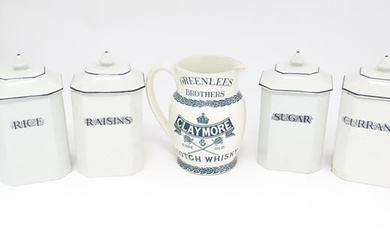 Breweriana : A Greenlees Brothers Claymore Scotch Whisky water jug by Royal Doulton. Together with