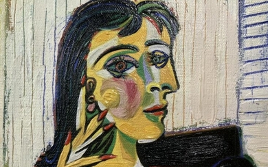 Brushstrokes Artist Reproduced Picasso Painting