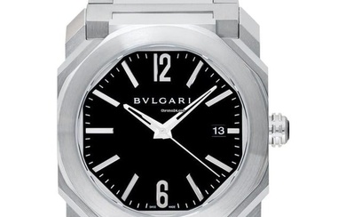 Bulgari Octo 102104 - Octo Solotempo Automatic Black Dial Men's Watch