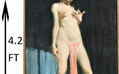 Burton Silverman (b.1928) New York, Oil on Canvas
