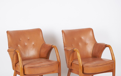 CARIN BRYGGMAN (1920-1993). A pair of armchairs, made by Kirjopuu 1950's.