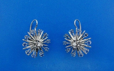 CHIC 14k White Gold, Sapphire & Diamond Earrings