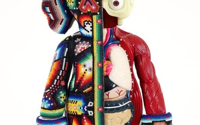 CHROMA Beaded Sculpture Dissected Man Red 2023