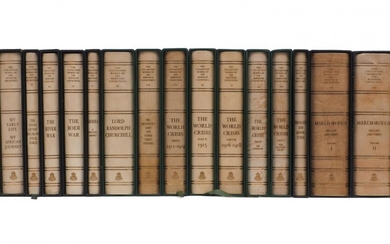 CHURCHILL, (W.), THE COLLECTED ESSAYS OF SIR WINSTON CHURCHILL, ed. M. WOLFF, Limited Edition 434/2000, 4 Vols., 1st Vellum ed., gilt highlighted vellum bindings, Library of Imperial History, London 1976, together with W. CHURCHILL, THE COLLECTED...