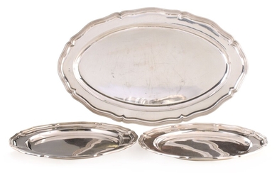 CONTINENTAL SILVER PLATTERS STAMPED NORBERT DONAT