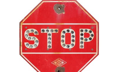 California State Auto Association Marble Reflector Stop Sign