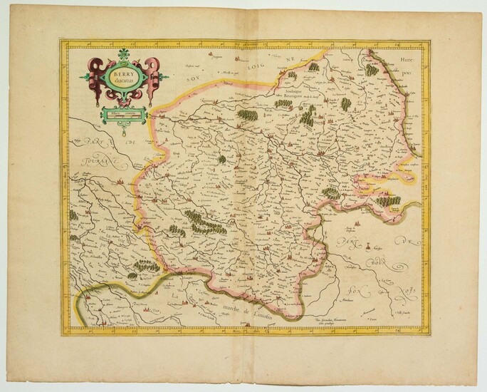 Carte du XVIIe : «BERRY Ducatis » (c.1634)... - Lot 17 - Vermot et Associés