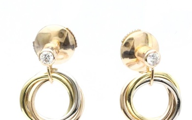 Cartier - Earrings - Trinity - 18 kt. White gold, Yellow gold, Pink gold