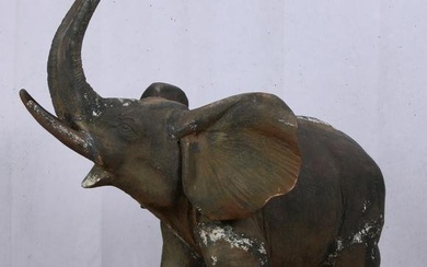 Cast Iron Elephant Garden Statue
