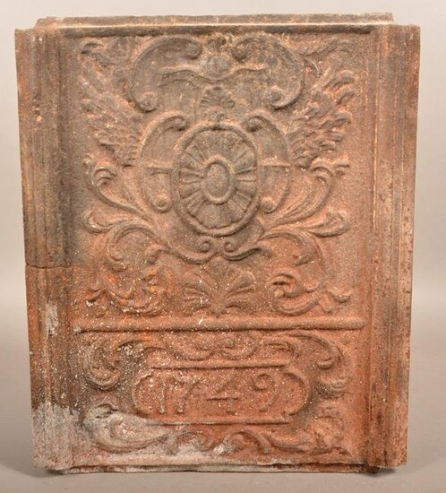 Cast Iron Stove Plate Dated 1749.