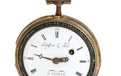 Catalino pocket watch for men. Switzerland, ca. 1795. Manufactured by Dufour & Fol (A Geneve). With