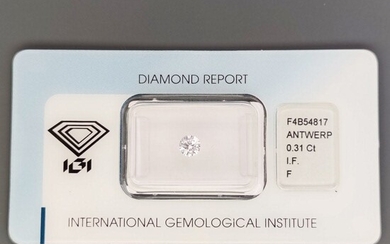 Certified diamond in blister of 0.31 ct