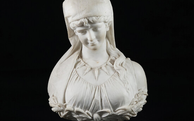 Cesare Lapini Allegoria dell'Estate, 1884 scultura in marmo bianco di...