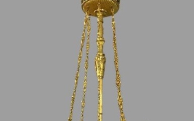 Chandelier - 9 sconces - Empire Style - Bronze (gilt), Lacquered - Second half 19th century
