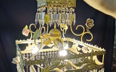 Chandelier - Crystal, Iron (cast) - Late 19th century