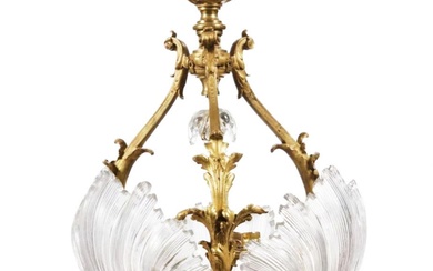 Chandelier in gilded bronze by LEROLLE Frères, Napoleon III period....