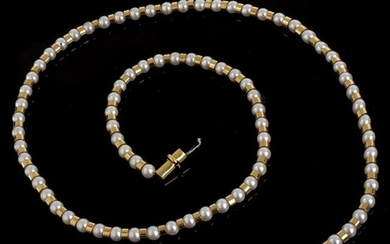 Chanel 18K and Pearl Necklace