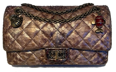 Chanel Metallic Copper Python 2.55 Shoulder Bag