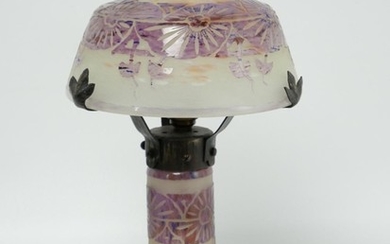 Charles SCHNEIDER (1881-1953). Petite lampe décor …
