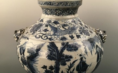 Chinese Blue-White Figure Jar