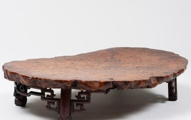 Chinese Burl Wood Scholars Table