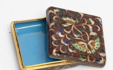 Chinese Cloisonne covered box Early 2oth Century
