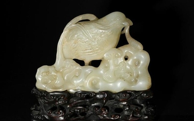 Chinese Jade Carving of a Bird, 18th Century