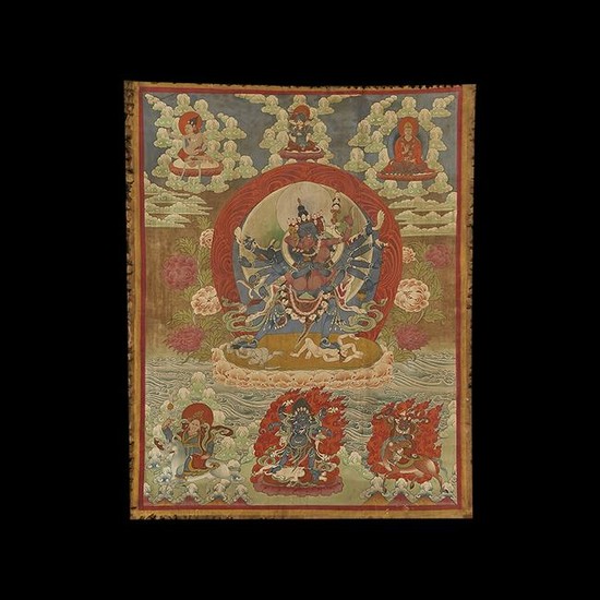 Chinese Qing Dynasty Painting Buddhist Thangka