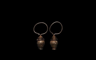 Chinese Tang Silver Earrings