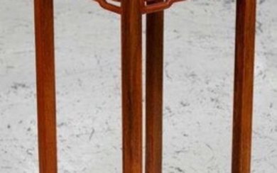 Chinese hardwood jardiniere stand with carved apron, 30.5cm x...