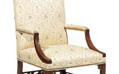 Chippendale-Style Mahogany "Gainsborough" Chair