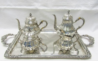Coffee and tea service - .915 silver - PASGORCY - 3.400 gr. - Spain - First half 20th century