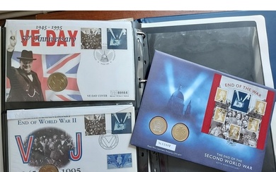 Coin/PNC cover collection (96 covers). Covers with £5 coins ...