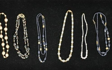 Collection of 10 Glass Bead Necklaces