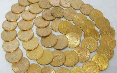 Constitutional U.S. Gold $20 Liberty Brilliant Uncirculated (10-coins)