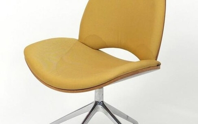 Contemporary Frovi Era swivel chair with yellow