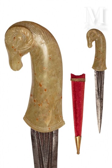 Dague à tête de bélier Inde, XIXe siècle... - Lot 617 - Millon
