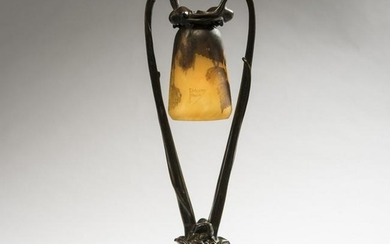Daum Fr., C. Marioton, lamp base w. shade, c.1910