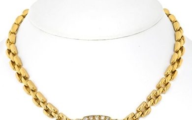 David Webb Platinum & 18K Yellow Gold 6.40cttw Diamond Choker Necklace
