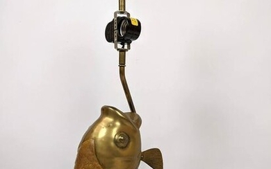 Decorative Brass Koi Fish Table Lamp. CHAPMAN 1981