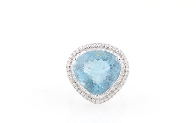 Diamant Aquamarin Ring