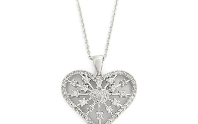 Diamond Filigree Heart Necklace
