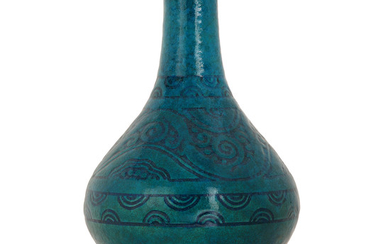 ÉMILE LENOBLE (1876-1940) Grand vase balustre en grès,...