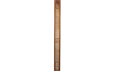 ETHIOPIË - 19° EEUW (of vroeger) ingekaderde scroll met illustraties en teksten ivm de gezondheid,...