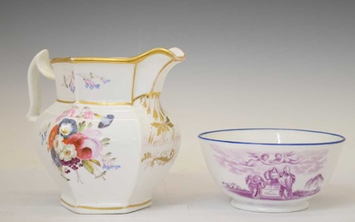 Early Victorian floral decorated Christening jug, 1848, etc