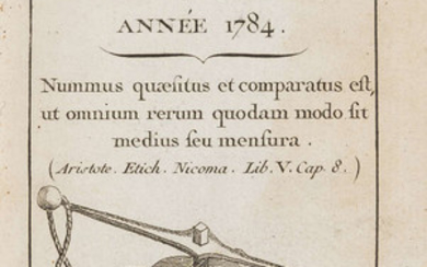 Economics.- Money.- [Angot des Rotours (Noêl)] Almanach des Monnoies, Paris, Méquignon, 1784; and the same for the years 1785-1789 (6)