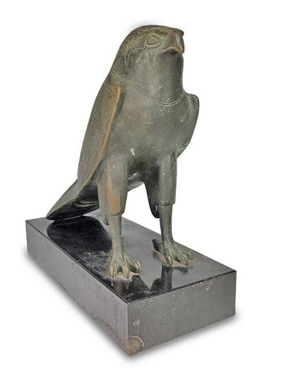 Egyptian Art Deco style bird bronze sculpture
