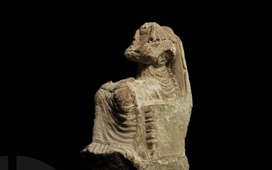 Egyptian Limestone Statue of Isis Lactans