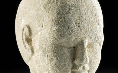 Egyptian Sandstone Male Head Sculptor's Model