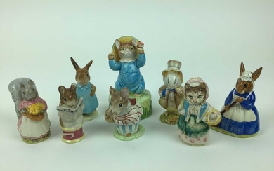 Eight Beswick Beatrix Potter figures including Goody Tiptoes